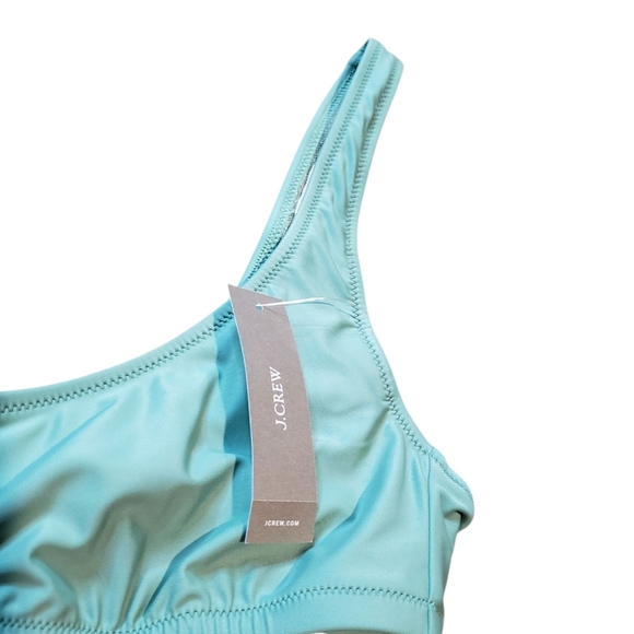 J. Crew Green Bralette Sporty Bikini Top NEW - Picture 3 of 5